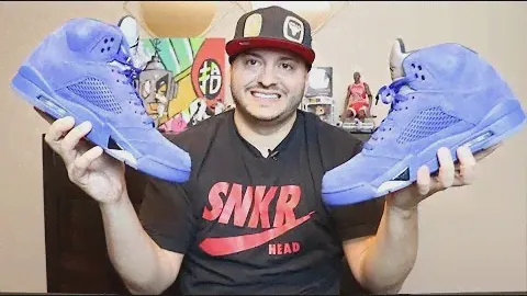 Early look:Air jordan 5 blue suede flight suit/sneaker Review & on feet