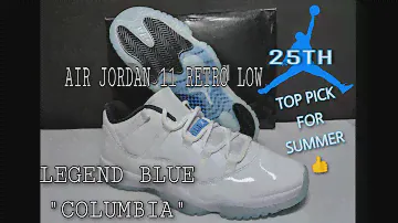Air Jordan 11 Retro Low Legend Blue " Columbia " unboxing and review
