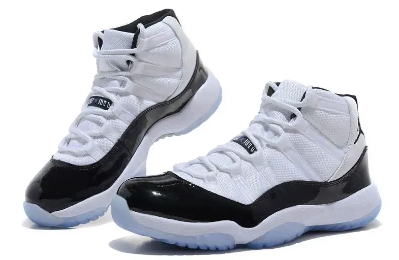Nike Air Jordan 11 Retro White/Black, белый, черный, кожа, текстиль, мужские