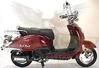 Скутер VENTO RETRO 49cc (150) (С КОФРОМ) Спелая вишня